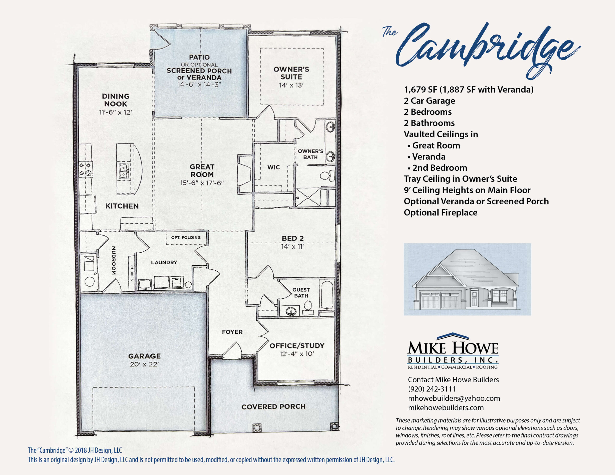 The Cambridge Floor Plan and Detail