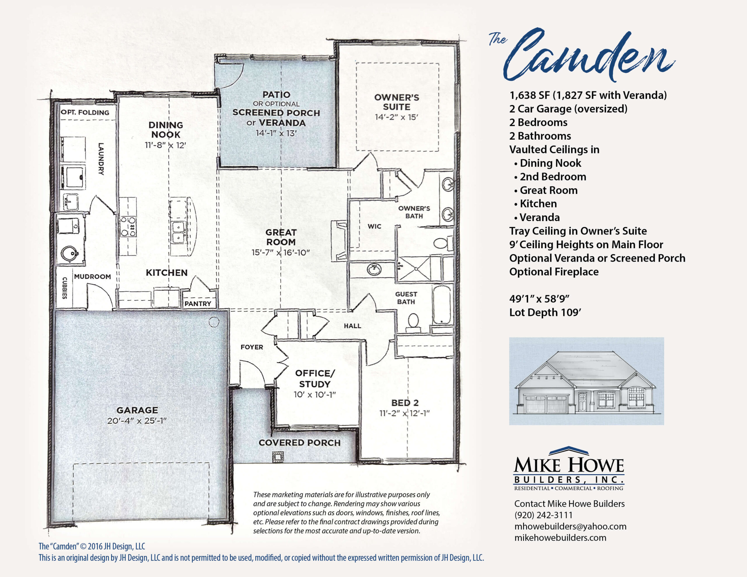 The Camden Floor Plan and Detail