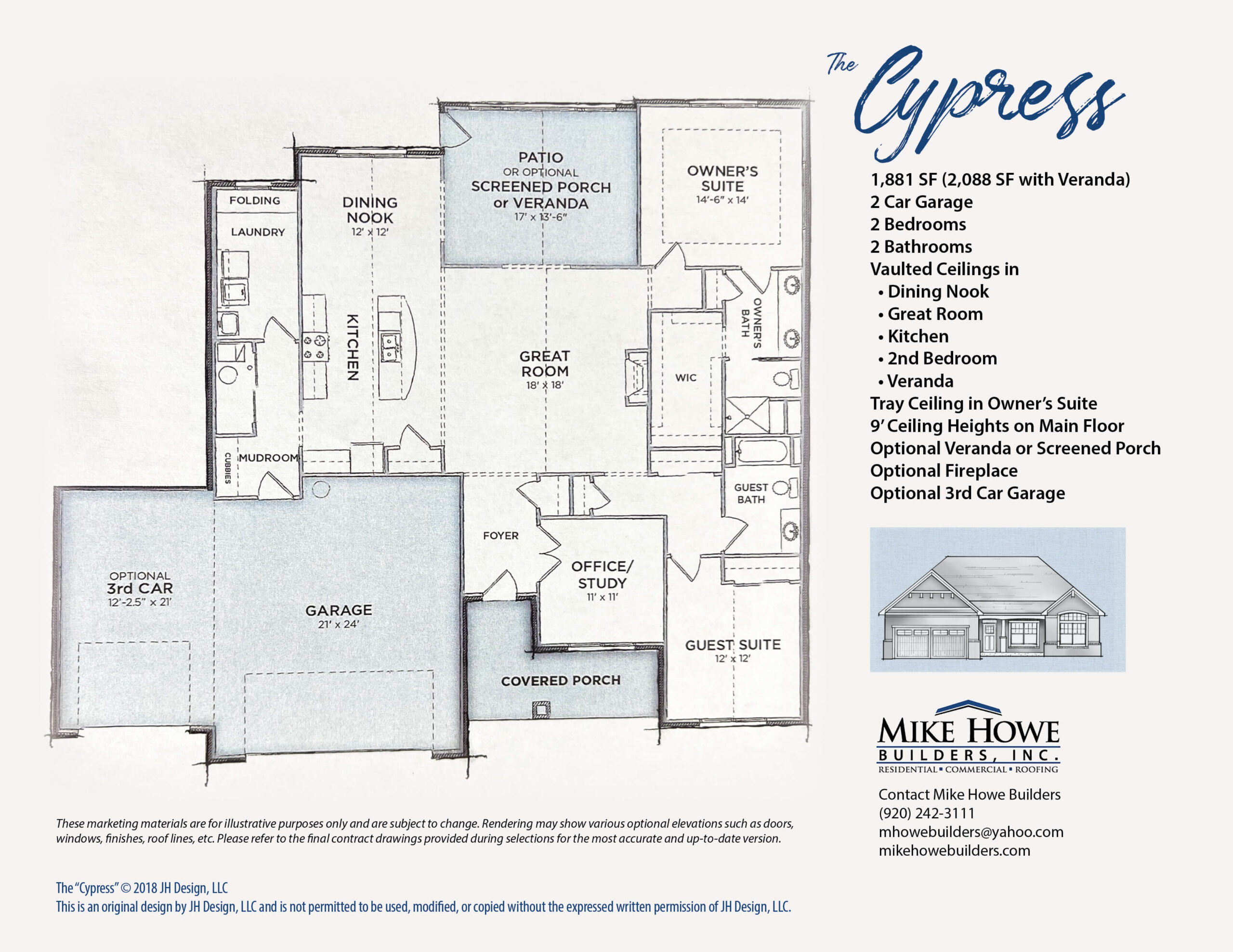 The Cypress Floor Plan and Detail